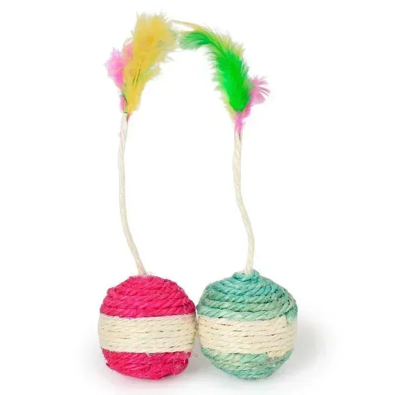 Cat Toy Sisal Scratching Ball Training Interactive Toy