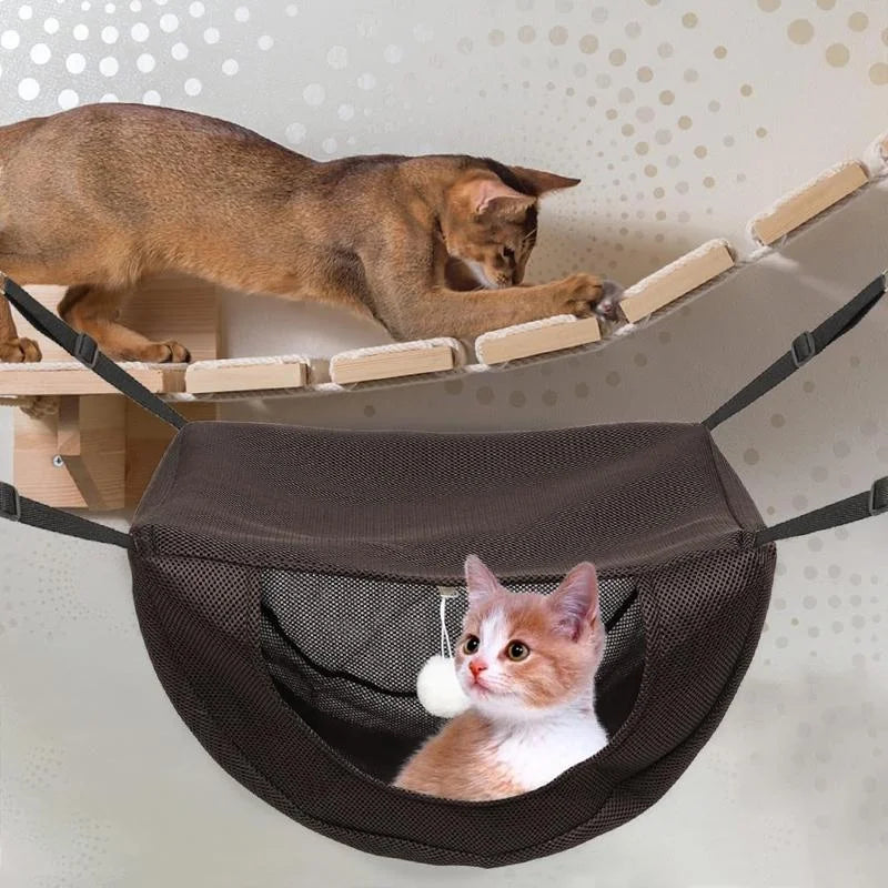 Double Layer Cat Cage Hammock,Breathable Mesh