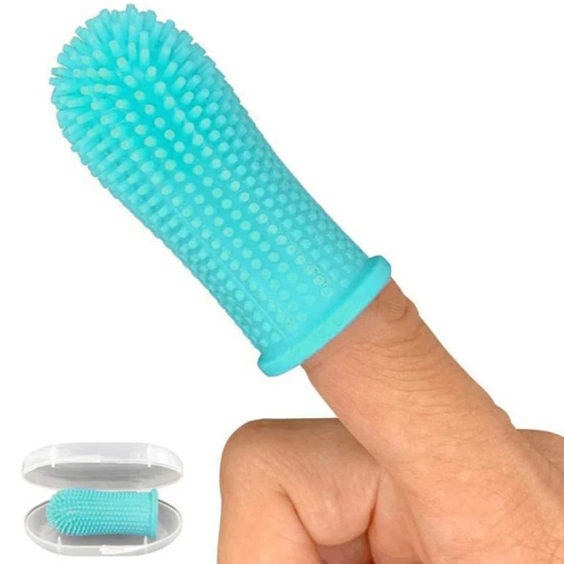 Super Soft Pet Finger Toothbrush Teddy Dog Brush Bad Breath