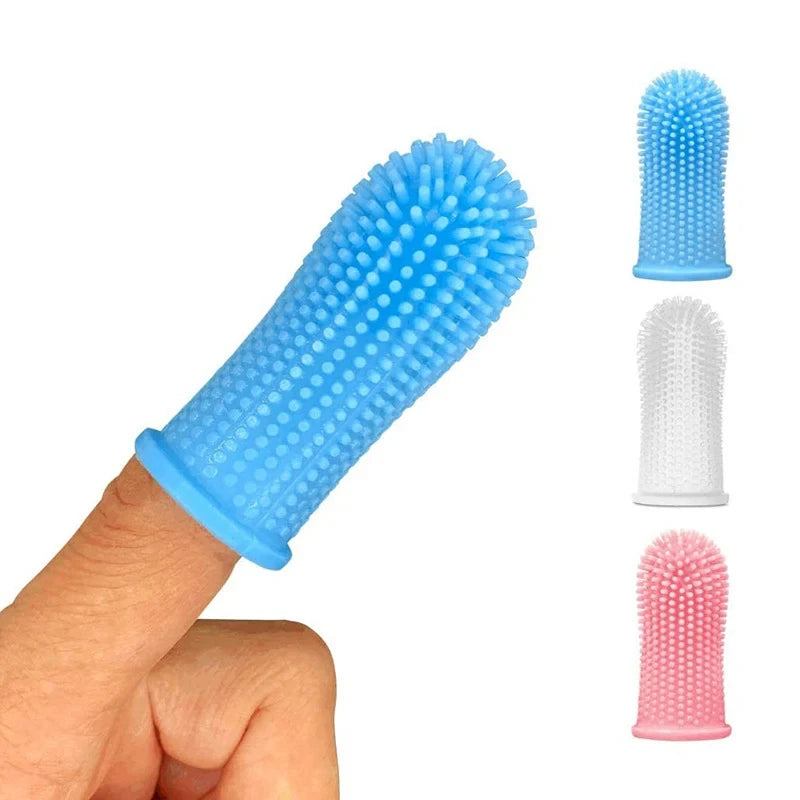 Super Soft Pet Finger Toothbrush Teddy Dog Brush Bad Breath