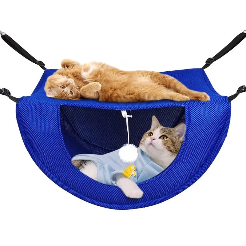 Double Layer Cat Cage Hammock,Breathable Mesh