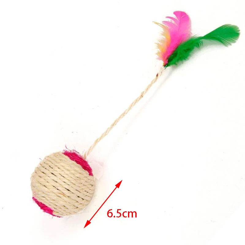 Cat Toy Sisal Scratching Ball Training Interactive Toy