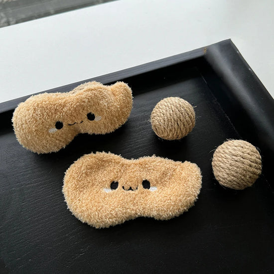 Creative Funny Cat Sisal Ball Peanut Toys Teaser