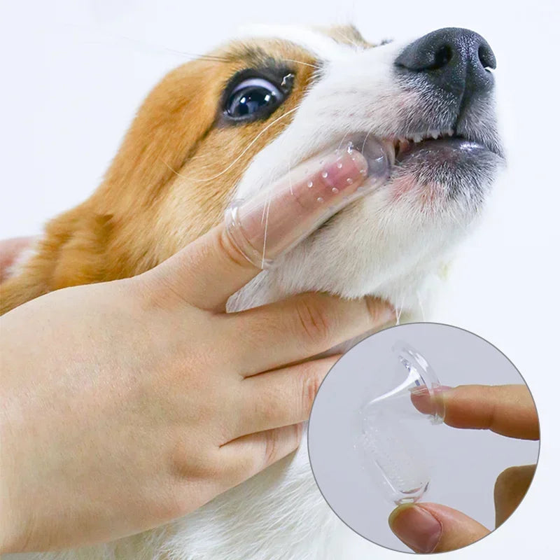 Super Soft Pet Finger Toothbrush Teddy Dog Brush