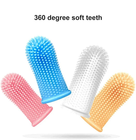 Super Soft Pet Finger Toothbrush Teddy Dog Brush Bad Breath