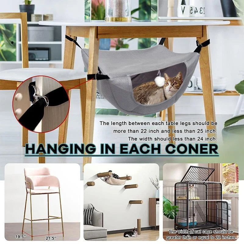 Double Layer Cat Cage Hammock,Breathable Mesh