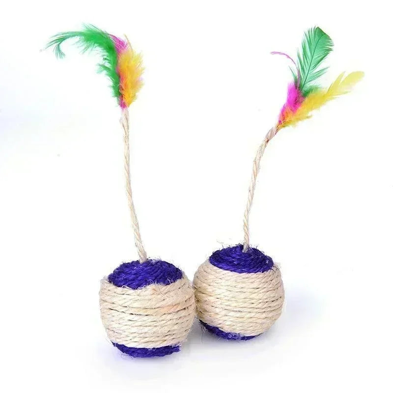 Cat Toy Sisal Scratching Ball Training Interactive Toy